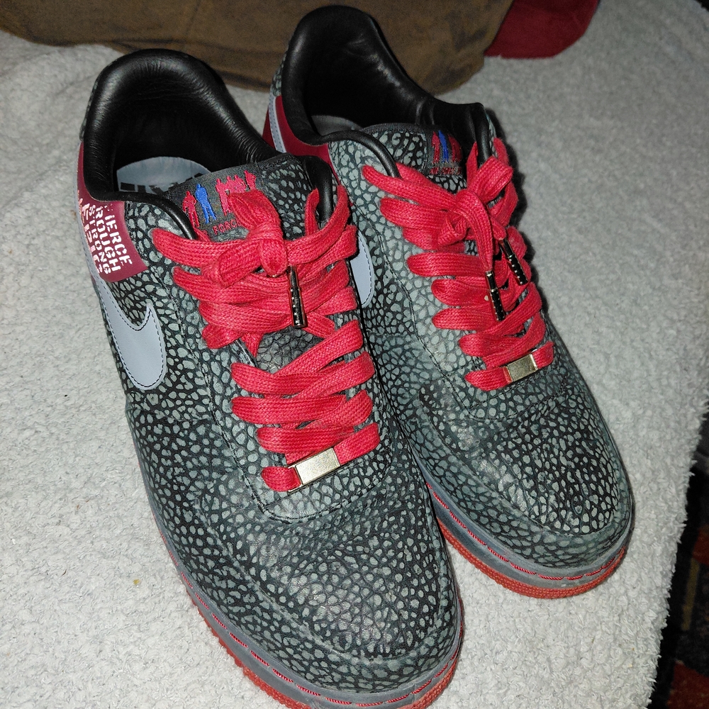Nike Air Force 1 Sneakers with Red Laces